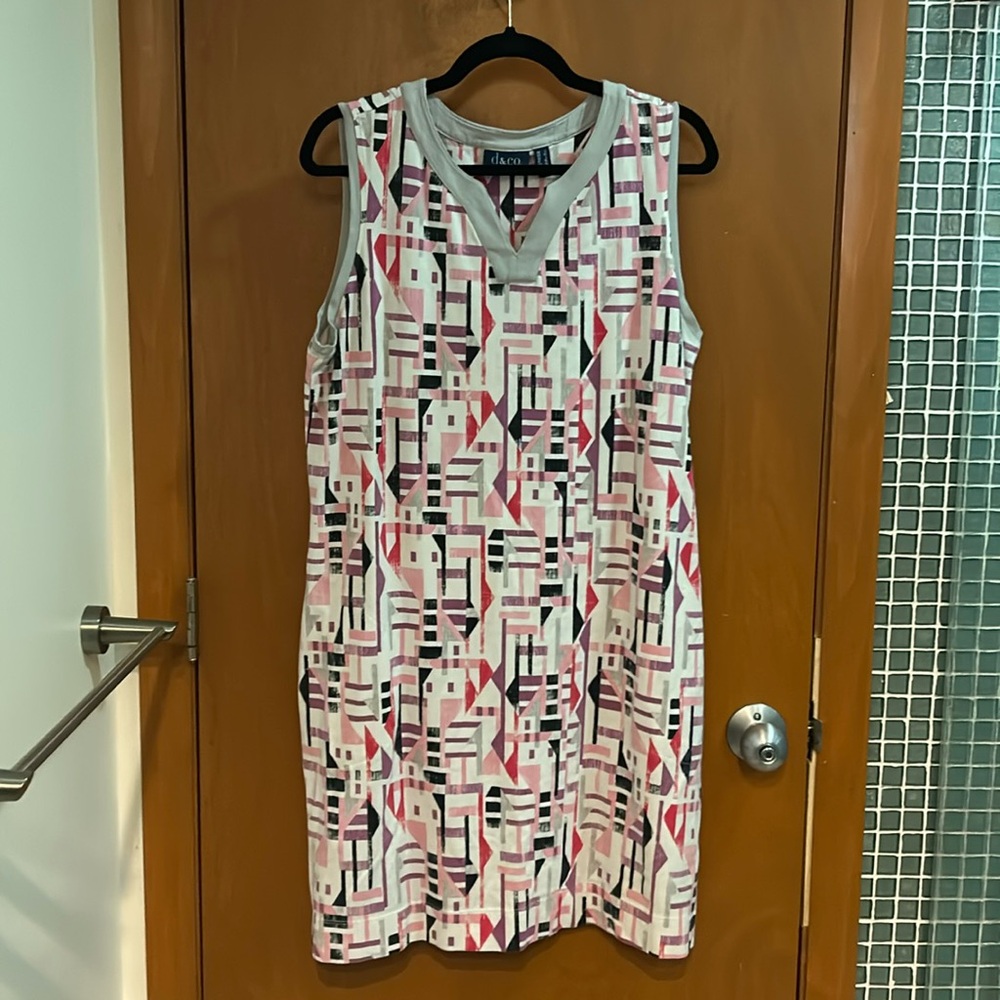 L D & Co Sleeveless Print Dress, Excellent Condition